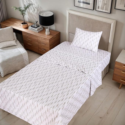 RUVANTI Flannel Sheets Twin Size - 100% Cotton Double Brushed Twin Sheets Set, Deep Pockets 16 Inches, All Seasons Breathable & Extra Soft Bed Sheets, Warm & Cozy, 3 Piece, Dried Straw