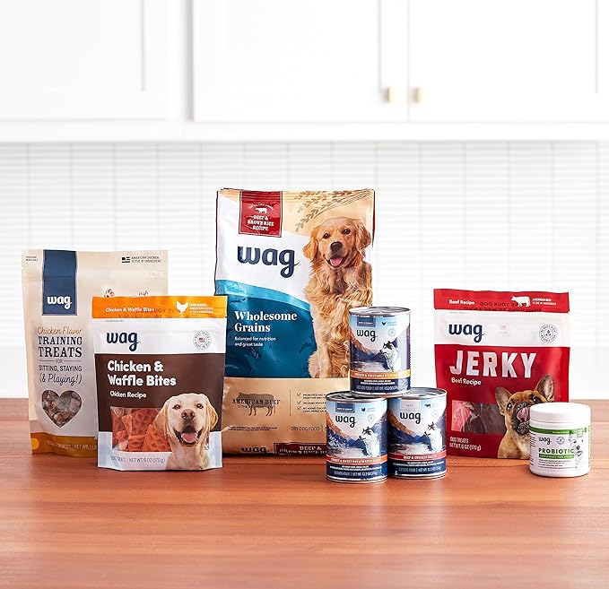 Amazon Brand - Wag Probiotic Supplement Daily Chews for Dogs, Supports Digestion and Gut Health, Natural Duck Flavor, 90 count-Mewly Pet