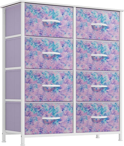 YITAHOME Fabric Dresser Drawer, Tall Storage Dresser with 8 Drawers, Chest of Drawers, Storage Drawer Organizer for Closet, Living Room, Closets