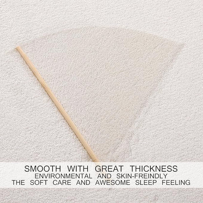 HOZY Soft Blanket King Size Fleece Warm Fuzzy Throw Blankets for The Bed Sofa Lightweight 350GSM Ivory 90"*108"