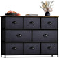Sorbus Dresser with 8 Drawers - Chest Organizer Unit with Steel Frame Wood Top & Handle Easy Pull Fabric Bins for Clothes - Wide Storage Furniture for Bedroom, Hallway, Living Room, Nursery & Closet
