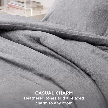 Bedsure California King Comforter Set - Dark Grey Soft Bedding for All Seasons, Cationic Dyed Bed Set, 3 Pieces, 1 California King Size Comforter (104"x96") and 2 Pillow Shams (20"x36"+2")