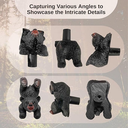 BestGiftEver Black Bear Drawer Pull and Cabinet Knob - Rustic Decor Dresser Hardware, Ideal for Mountain, Cabin, Lodge or Woodland Home Decorations with Wildlife Charm (Handstand Playing Bear)