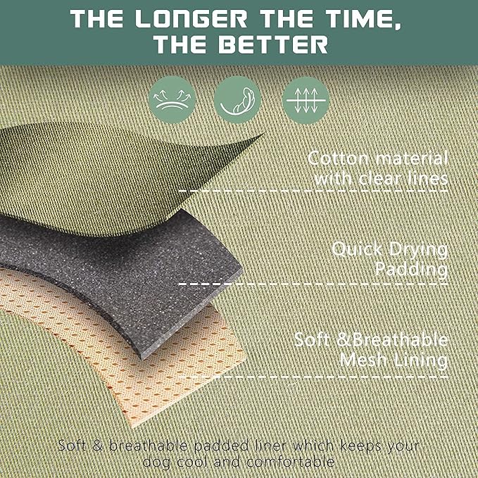 No Pull Dog Harness for Large Dogs, Adjustable No Choke Pet Vest with Dog Leash Fit Smart Reflective Pet Walking Harness for Training Easy Control Soft Handle Green L-Mewly Pet