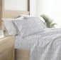 Linen Market Double-Brushed Patterned Microfiber Queen Sheet Set 4 Piece – Oeko-TEX Certified Ultra Soft & Wrinkle-Free - 16" Deep Pocket Sheets - Easy Care Queen Size - Burst of Vines Navy