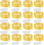 Olafus 16 Pack Christmas Fairy Lights Battery Operated Warm White, Halloween Small String Lights Copper Wire 20 LED 7ft, IP68 Waterproof Bottle Light for Wedding Vases Centerpieces Decorations Party