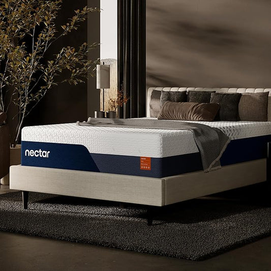 Nectar Ultra 15“ King Mattress - Medium Firm - Cooling Fibers & Temperature Regulating Material - 4” Pressure Relief Layer - Zoned Ergonomic Support Layer - 365-Night Mattress Trial