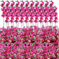 60 Pcs Artificial Faux Bougainvillea Fake Flower Silk Bougainvillea Branches UV Resistant Outdoor Indoor Decoration for Wedding Home Centerpieces Outside Decor (Rose Red)