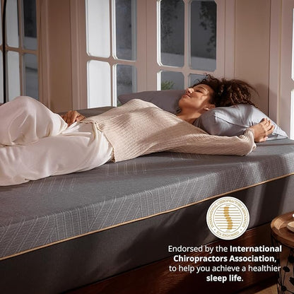 EGOHOME 12 Inch Full Memory Foam Mattress for Back Pain, Cooling Copper Gel Bed in a Box, Foam Made in USA, CertiPUR-US Certified, Therapeutic Medium Firm, Double 54x75x12 Black