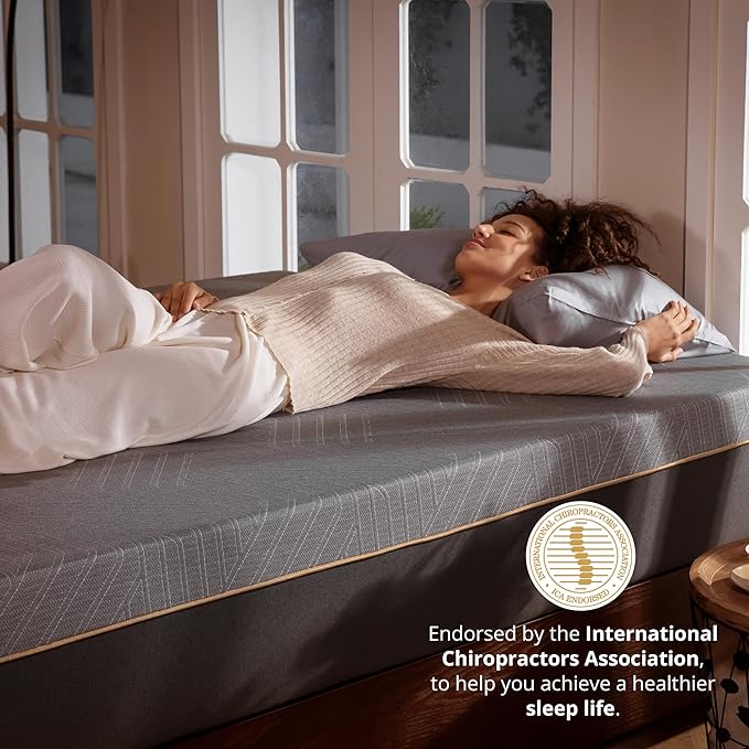 EGOHOME 12 Inch Cal King Memory Foam Mattress for Back Pain, Cooling Copper Gel Bed in a Box, Foam Made in USA, CertiPUR-US Certified, Therapeutic Medium Firm, 72x84x12 Black
