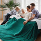 Bedsure GentleSoft Sherpa Fleece Oversized Cal King Blankets for Bed - Thick and Warm Throw for Women and Men, Soft Fuzzy Plush Large Christmas Blanket for Winter, Forest Green, 112x98 Inches