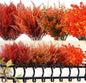 Crowye 40 Bundles Artificial Fall Flowers for Outdoor Decoration UV Resistant Faux Mums Plastic Plants for Garden Cemetery Porch Window Fireplace Patio Home Indoor Autumn Thanksgiving Fall Decor