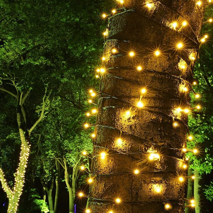 100-1000 LED Christmas Lights, Low Voltage Fairy String Lights with 8 Modes, Ideal for Xmax Tree, Garden, Home, Party, Halloween Festival Deco (100 LEDs, Warm White)