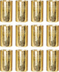 Gold Cylinder Vases for Centerpieces, Modern Glass Vase Set of 12 Decorative Hurricane Candle Holder for Pillar Candle Holders Flowers for Table Centerpiece