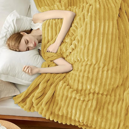 Bedsure GentleSoft Honey Fleece Blanket for Couch - Cozy Soft Blankets for Women, Cute Small Throws for Girls, 108x90 Inches