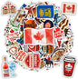 100 Pcs Canada Travel Stickers Pack Nature Food Canadian Sticker Vinyl Waterproof Funny Car Decals Decor Water Bottles Scrapbook Hard Hat Toronto Gift for Kid Men Women