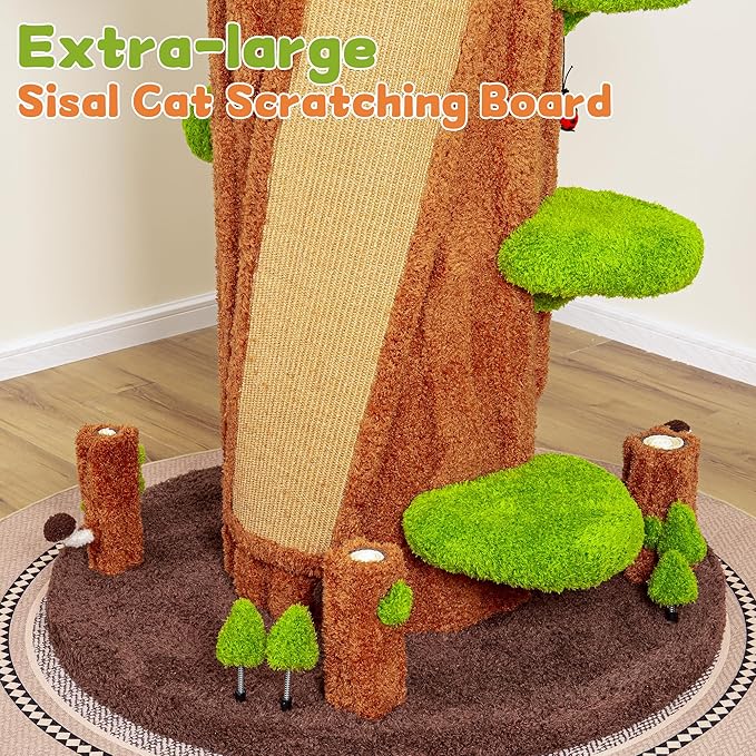 Luxury Cat Tree Tower for Indoor Cats,88.6" Tall Cat Tree,Multi-Level Furniture Activity Center with Scratching Posts Stand House Condo Funny Toys Kittens Pet Play House-Mewly Pet