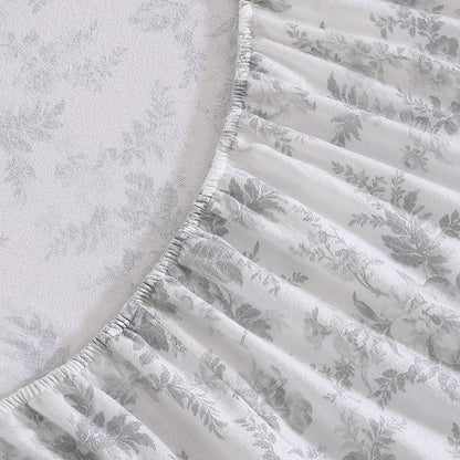 Laura Ashley - Flannel Sheets Full Size, Anti-Pilling & Wrinkle Resistant Cotton, Touchably Soft for All-Season Comfort - Bed Sheets with Matching Pillowcases & Fitted Sheet (Vanessa Grey)