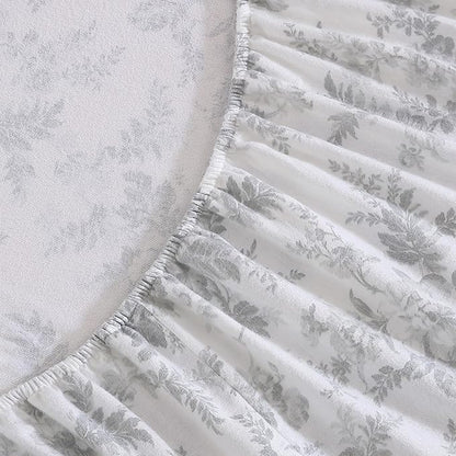 Laura Ashley - Flannel Sheets Queen Size, Anti-Pilling & Wrinkle Resistant Cotton, Touchably Soft for All-Season Comfort - Bed Sheets with Matching Pillowcases & Fitted Sheet (Vanessa Grey)