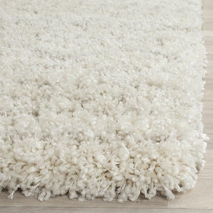 SAFAVIEH Arizona Shag Collection X-Large Area Rug - 11' x 15', Ivory & Beige, Moroccan Design, Non-Shedding & Easy Care, 1.6-inch Thick Ideal for High Traffic Areas in Living Room, Bedroom (ASG741A)