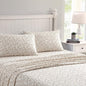 Laura Ashley - Flannel Sheets Twin Size, Anti-Pilling & Wrinkle Resistant Cotton, Touchably Soft for All-Season Comfort - Bed Sheets with Matching Pillowcase & Fitted Sheet (Victoria Beige)
