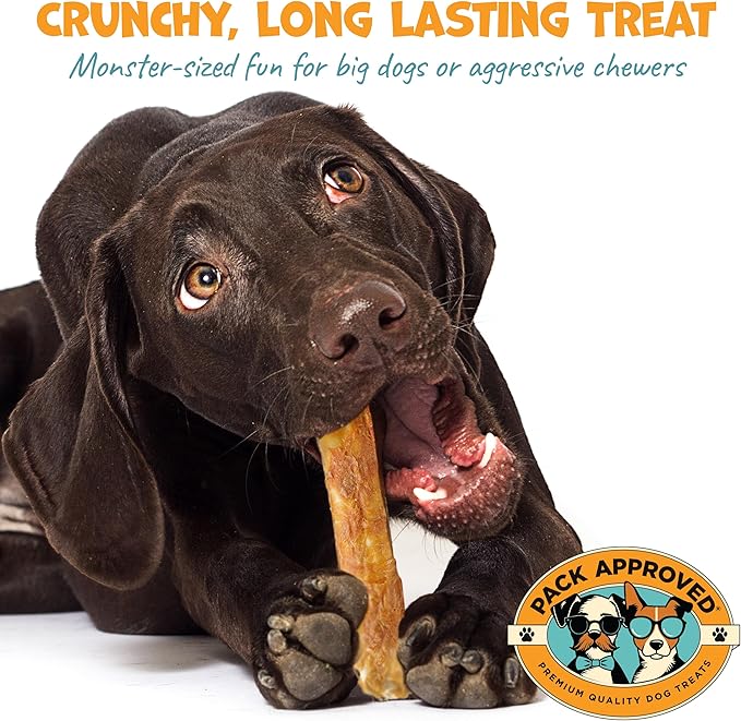 Chicken Wrapped Rawhide Beef Sticks - Long Lasting Chews for Aggressive Chewers - Treats for Large Dogs - XL (Pack of 2)-Mewly Pet