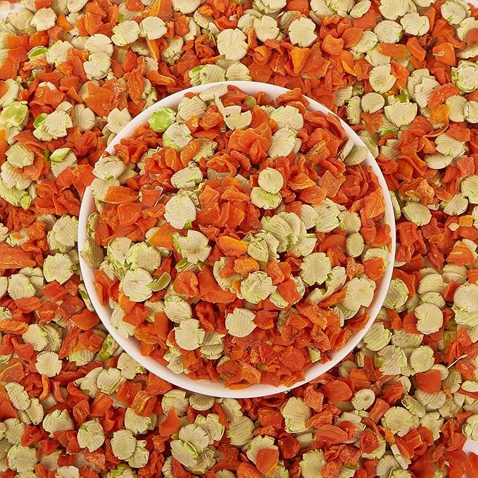 Rabbit Chew Toy - Carrot and Pea Slice Combination 11oz Treats, Suitable for Rabbits and Other Small Herbivores-Mewly Pet