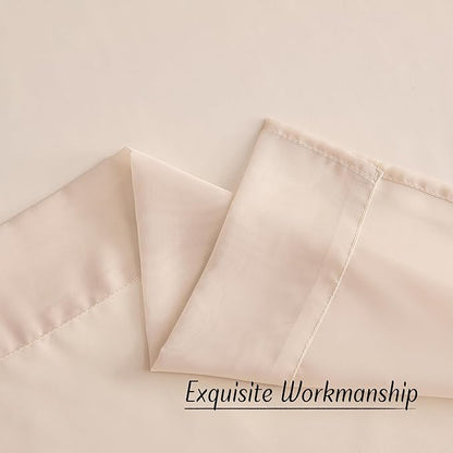 NICETOWN Taupe Sheer Curtains 72 inches Long, Grommet Light Filtering Window Treatments Airy & Breathable Soft Drapes for Bedroom/Home Office, W54 x L72, 2 Panels