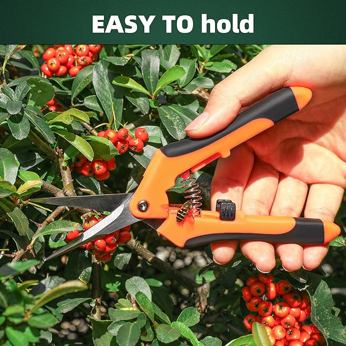 3-Pack Stainless Steel Pruning Shears, Pruning Snips and Clippers for Gardening-Mewly Pet