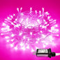 JMEXSUSS 200 LED Pink Christmas Lights for Decor, 66ft Pink String Lights Indoor Outdoor Clear Wire, Rose Color LED Fairy Light Plug in for Girls Room Wall Christmas Tree Party Decorations