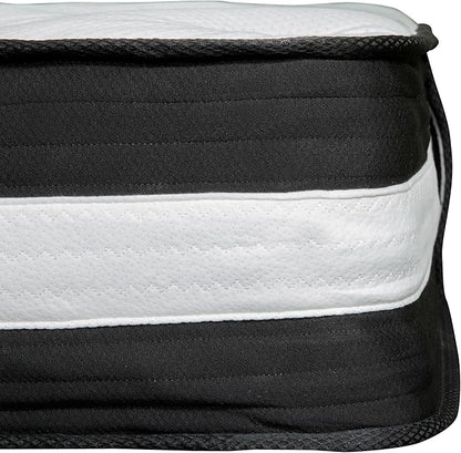 Flash Furniture Capri Comfortable Sleep 12" Hybrid Pocket Spring and Foam Mattress, Foam Pocket Spring Hybrid Mattress for Pressure Relief, Queen