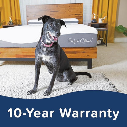 Perfect Cloud Made in The USA UltraPlush Charcoal-Infused 10 inch Memory Foam Mattress - Pressure Relieving - Bed-in-a-Box (Queen)