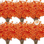 Ouddy Decor 24 Bundles Artificial Fall Flowers for Outdoors, Fake Mums Silk Flowers UV Resistant Faux Plastic Plants for Garden Porch Farmhouse Fall Autumn Harvest Thanksgiving Home Decor, Orange