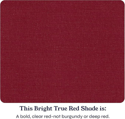 California Design Den Full Size Bed Sheets Set - Soft 400 Thread Count Sateen, Natural 100% Cotton Sheets with Deep Pockets, Breathable, Cooling and Durable Bedding Set - Bright True Red