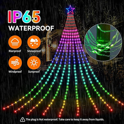 FUNIAO (New Multi Color Changing Christmas Lights, Christmas Tree Lights with Remote, 335 LED RGB Timer & Waterproof Outdoor String Lights for Halloween, Christmas, New Year (RGB Color Change)