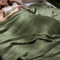 Bedsure Cooling Cotton Waffle King Size Blanket - Lightweight Breathable Blanket of Rayon Derived from Bamboo for Hot Sleepers, Luxury Throws for Bed, Couch and Sofa, Green, 104x90 Inches