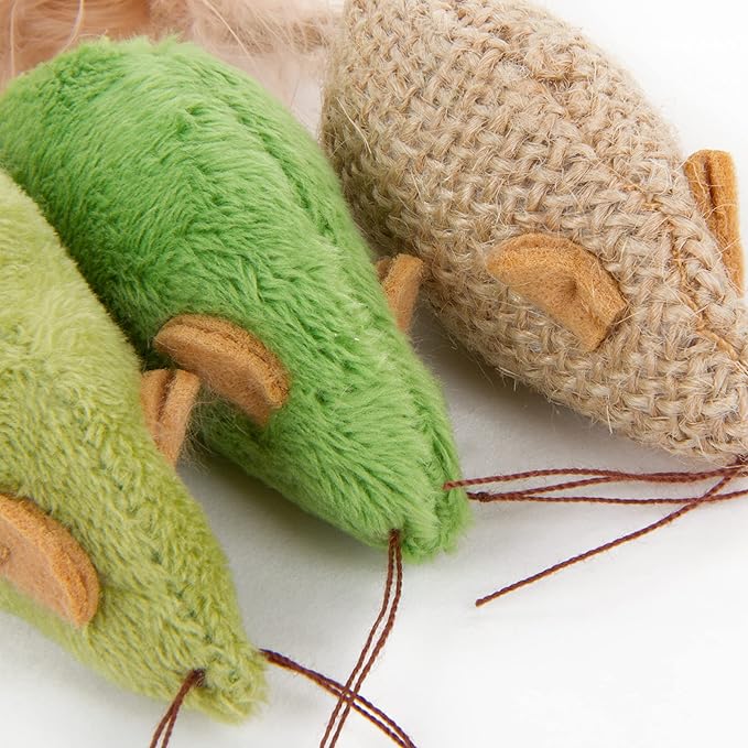 Petlinks (3 Count) 3 Blind Mice Catnip Cat Toys - Randomly Selected Color, 3 Count-Mewly Pet