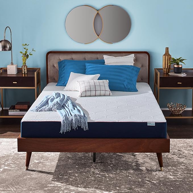 Sleep Innovations Marley Hybrid 10 Inch Cooling Gel Memory Foam and Innerspring Coil Mattress, Cal King Size, Bed in a Box, Medium Firm Advanced Support