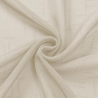 Aiyufeng Kirei Faux Linen Sheer Valance Curtain for Kitchen 14 Inch Length, Lightweight Soft Textured Valance for Farmhouse Bathroom Living Room Bedroom Toppers Windows, 60X14 Inch, 1 Piece, Linen