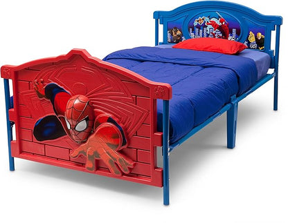 Marvel Spider Man Plastic 3D-Footboard Twin Bed by Delta Children