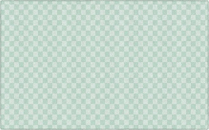 Flagship Carpets Schoolgirl Style Mint Checkerboard Educational Area Rug for Kids Room Seating Décor, Children's Classroom, Play Carpet for Teaching and Playroom, 7'6" x 12', Green