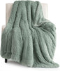 Bedsure GentleSoft Fluffy Sage Green Throw Blanket, Sage Green Decor for Room, Soft Cozy Fuzzy Plush Minky Thick Warm Sherpa Fleece Faux Fur Throw Blanket for Couch, Decorative Spring Gifts, 50x60