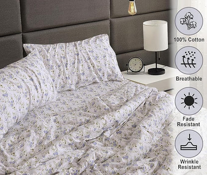 RUVANTI Flannel Sheets Full Size - 100% Cotton Double Brushed Bed Sheets Set, Deep Pockets 16 Inches, All Seasons Breathable & Extra Soft Full Sheets, Warm & Cozy, 4 Piece, Sand Rose