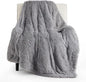 Bedsure GentleSoft Fuzzy Sherpa Faux Fur Twin Blanket Grey Cozy Gifts for Women Men, Soft Fleece Plush Warm Minky Thick Blanket Twin Size for Bed, Couch, Dorm Essentials Grey Room Decor Gifts, 60x80