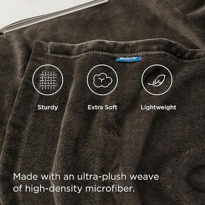 Bedsure GentleSoft Brown Fleece Blankets King Size - Bed Blanket Soft Lightweight Plush Cozy Fuzzy Luxury Microfiber, 108x90 inches
