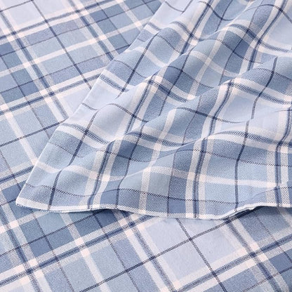 Laura Ashley - Flannel Sheets Twin Size, Anti-Pilling & Wrinkle Resistant Cotton, Touchably Soft for All-Season Comfort - Bed Sheets with Matching Pillowcase & Fitted Sheet (Muholland Plaid Blue)