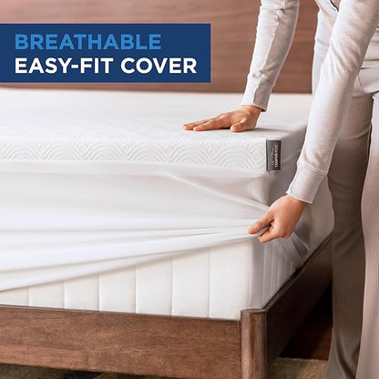 Tempur-Cloud 2-Inch Mattress Topper, Cal King,White