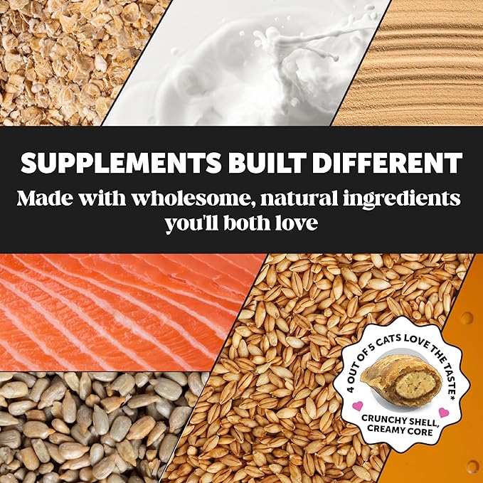 Cat Multivitamin Chews - Cat Treats for Health + Immune, Joint Support, Skin & Coat, and Digestion - Omega 3s, Lysine & Probiotics for Cats, Vitamins for Cats - Chicken (90-Day Supply)-Mewly Pet