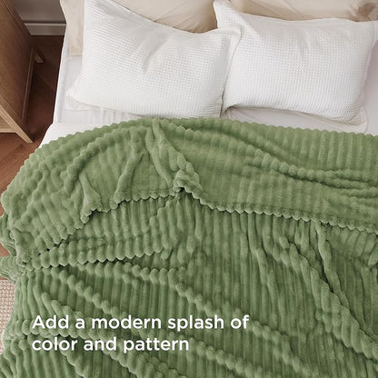 Bedsure GentleSoft Reseda California King Size Blanket for Couch - Cozy Soft Blankets for Women, Cute Small Fleece Throws for Girls, Birthday Gifts for Women, 102x96 Inches