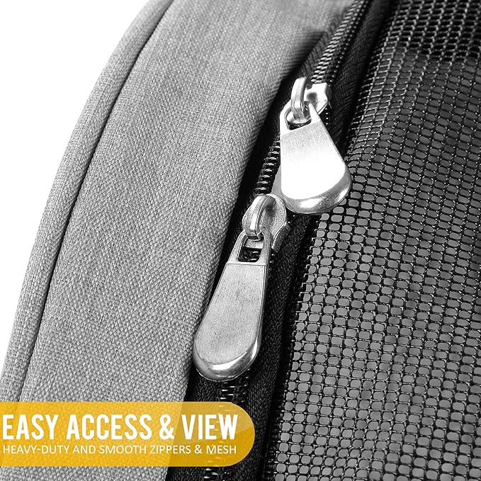 KOPEKS Deluxe Backpack Pet Travel Carrier with Double Wheels for Pets up to 10 Pounds - Black - Approved by Most Airlines-Mewly Pet